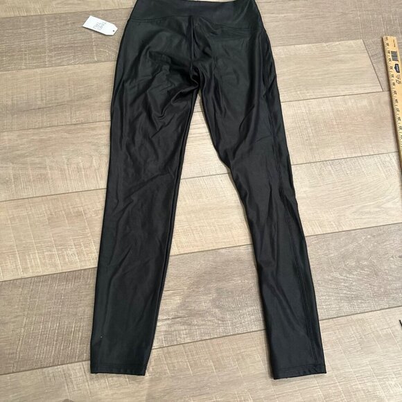 TIME AND TRU WOMENS HIGH RISE SKINNY FAUX LEATHER LEGGINGS SMALL 4-6 - Picture 7 of 7